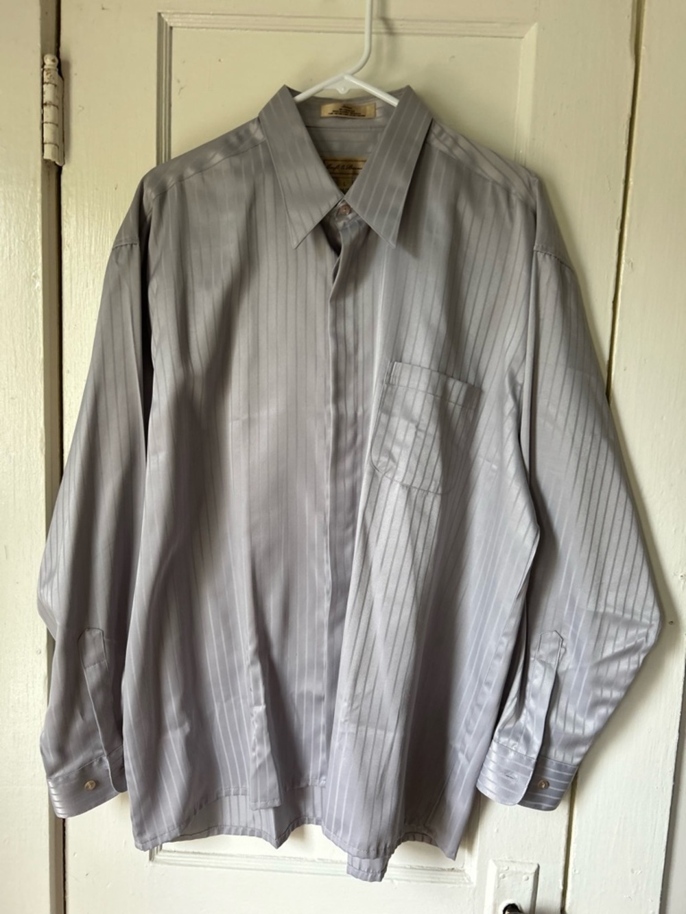 Croft & Barrow Classic Men's Dress Shirt - Light Gray Stripe